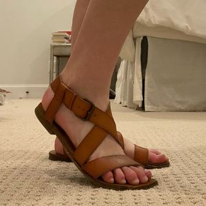 Brown Leather Strappy Sandals
